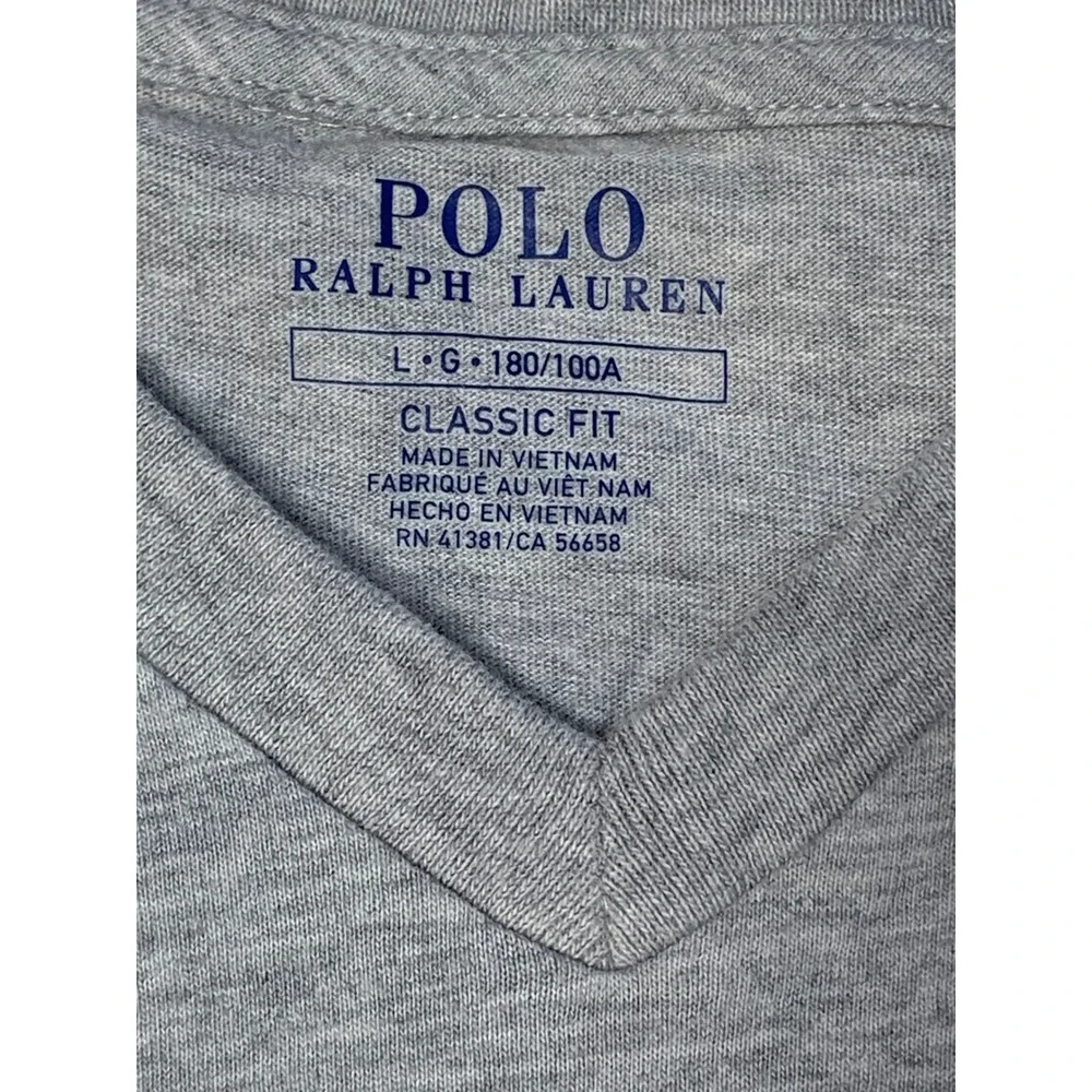 Polo Ralph Lauren Mens Classic Fit Soft T-Shirt Size L Heathered Grey NEW